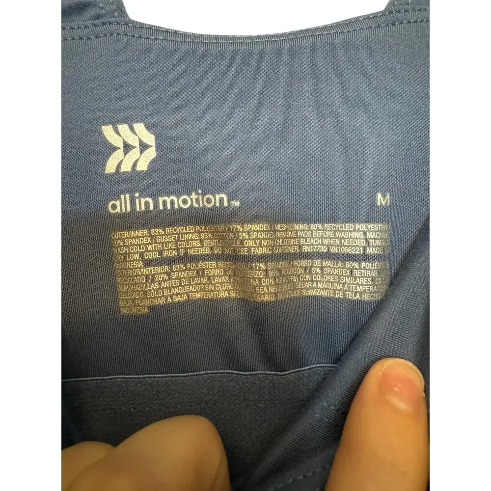 All in Motion Athletic Romper Dress Built-In Shorts Blue Size Medium - Picture 7 of 8